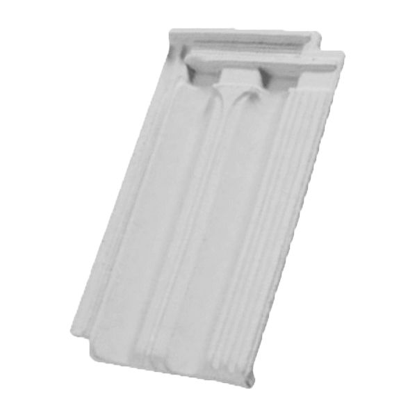 Telha de Cerâmica Francesa Esmaltada Gelo 22,5cm Cláudio Vogel