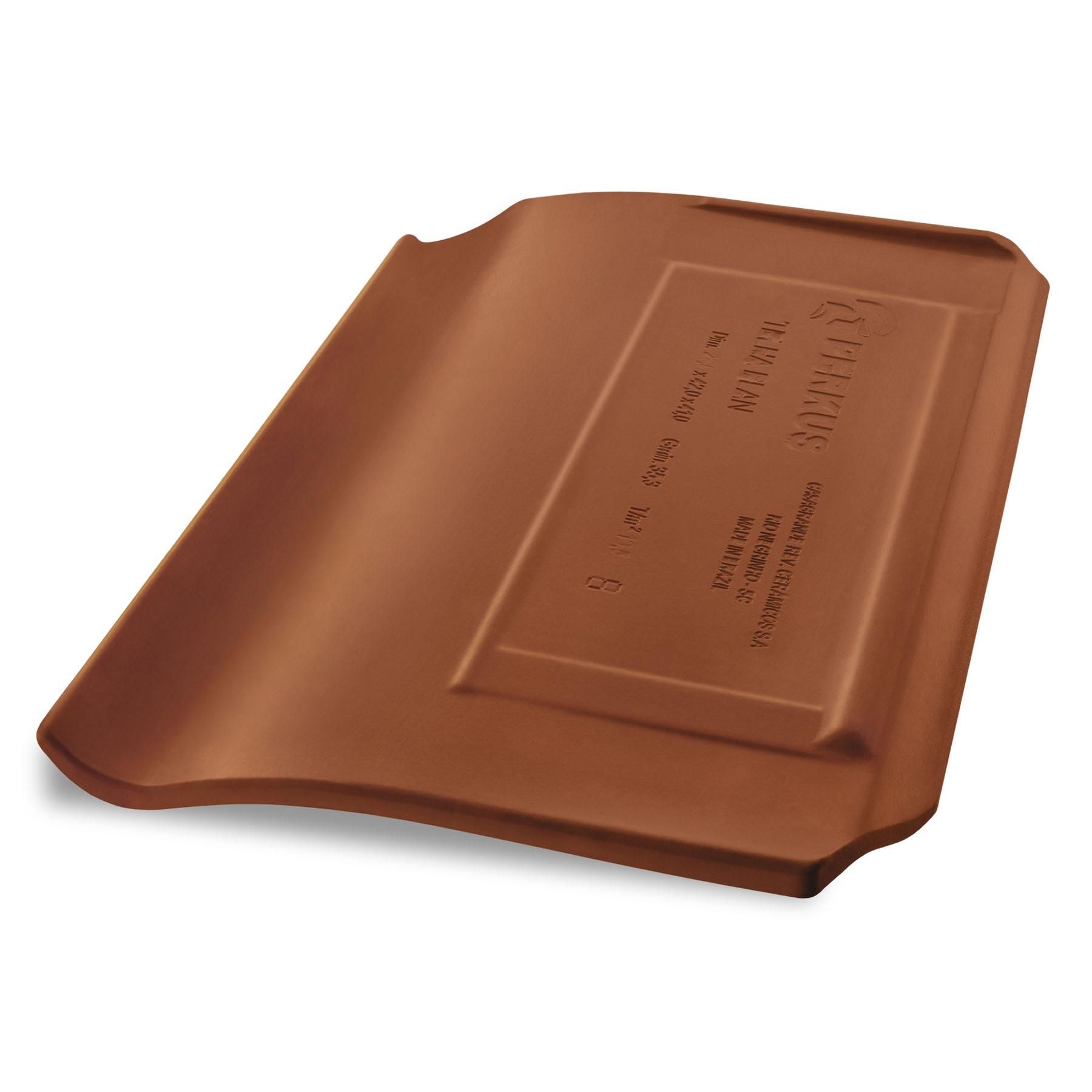 Telha de Cerâmica Plan Dupla Face Esmaltada Brick 27,5cm Perkus