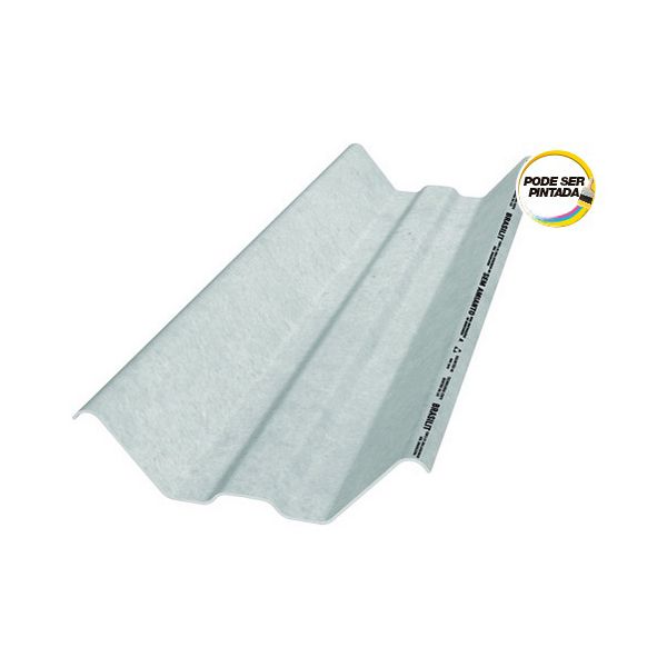 Telha de Fibrocimento Crfs Kalhetão 90 Cinza 8mm 3,70x0,90m Brasilit