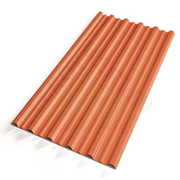 Telha de PVC Trapezoidal Cerâmica 92x500cm Precon