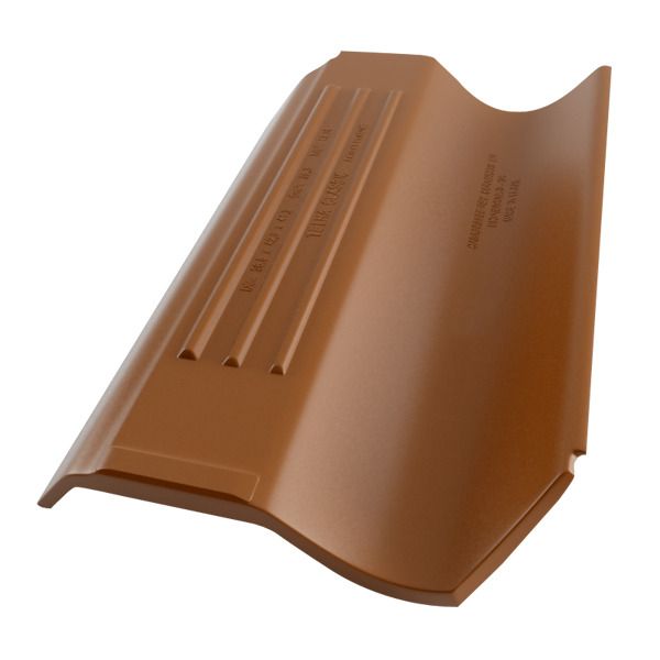 Telha Dupla Face de Cerâmica Americana Esmaltada Caramelo 27cm Pointgres