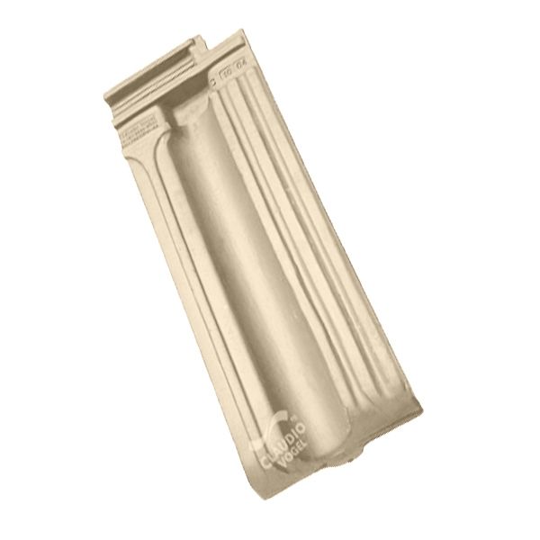 Telha Lateral de Cerâmica Francesa Branco Cláudio Vogel