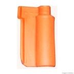 Telha portuguesa de cerâmica 38,6x23,4cm 4mm vermelha Santo André