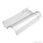 Telha portuguesa de policarbonato 39x21cm 2mm transparente Atco