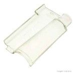 Telha portuguesa de vidro 40x21cm 7,5mm Canapal transparente Ibravir