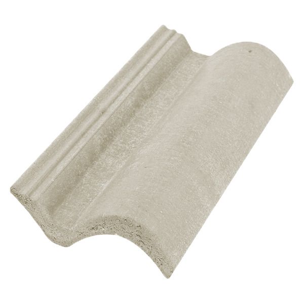 Telha Terminal de Concreto Cinza Pérola Direito 16cm Teggo Telhas