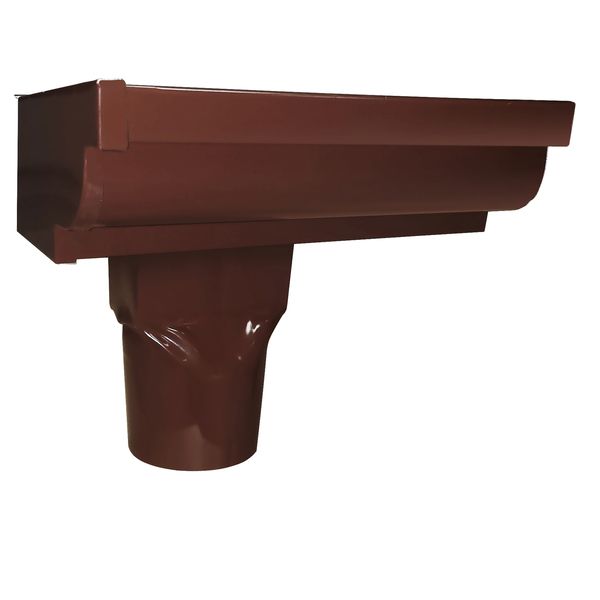 Terminal Calha Moldura 28 Esquerdo Marrom Calha Forte