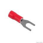 Terminal Forquilha isolado 19A 5,3mm com 20 unidades vermelho Asantos