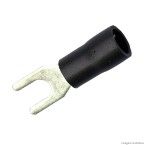 Terminal Forquilha isolado 37A 5,3mm com 20 unidades preto Asantos