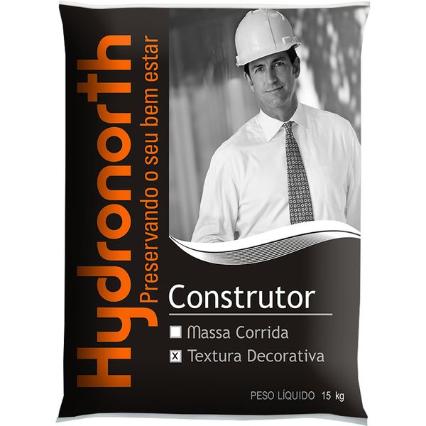 Textura Acrílica Construtor Rústica Branco 15kg Hydronorth