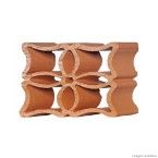 Tijolo vazado diagonal flor 25x18x7cm Martins