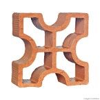 Tijolo vazado reto cruz 18x18x7cm Martins