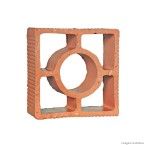 Tijolo vazado reto redondo 18x18x7cm Martins