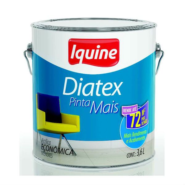 Tinta Acrílica Fosco Diatex Pinta Mais Econômica Marfim 3,6L Iquine