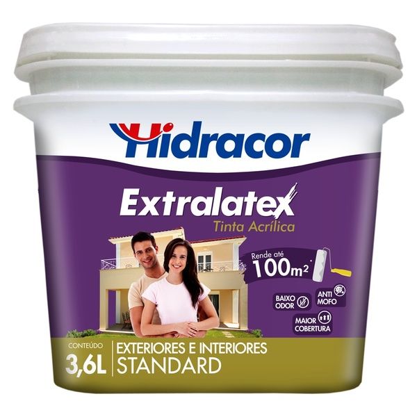 Tinta Acrílica Fosco Extralatex Standard Ocre 3,6L Hidracor