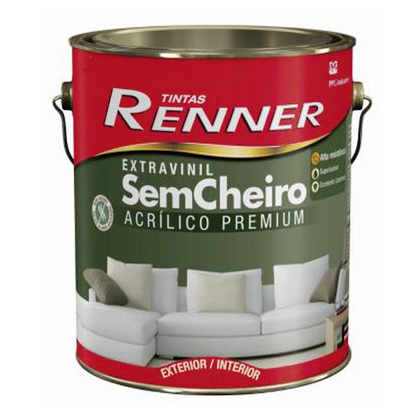 Tinta Acrílica Fosco Extravinil Sem Cheiro Premium Branco 3,6L Renner