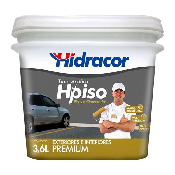 Tinta Acrílica Fosco Hpiso Premium Branco 3,6L Hidracor