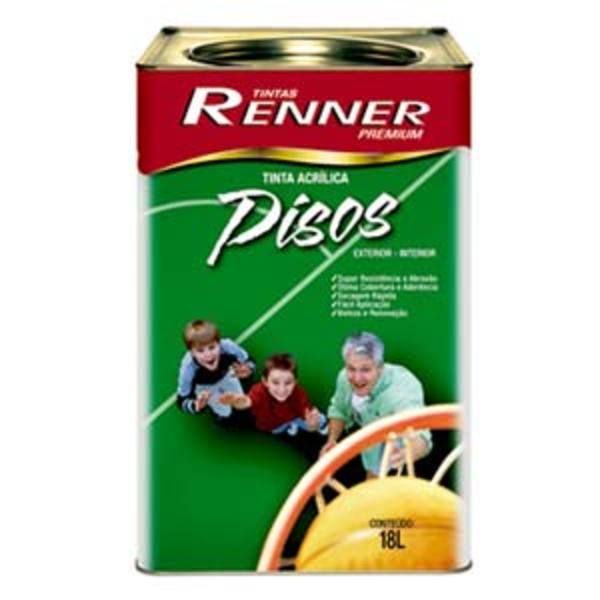 Tinta Acrílica Fosco Piso Premium Amarelo 18L Renner