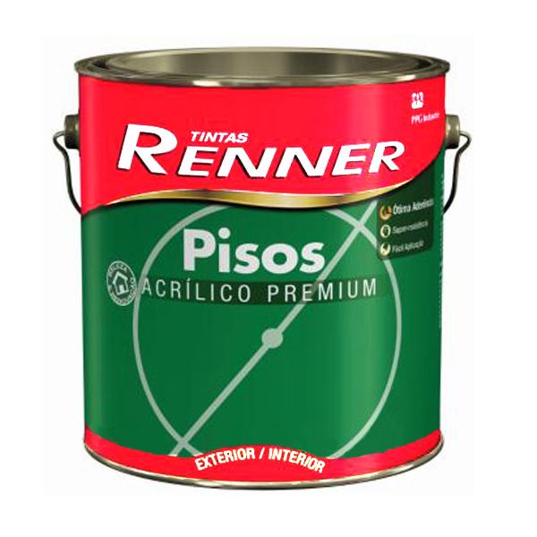 Tinta Acrílica Fosco Piso Premium Cinza 3,6L Renner