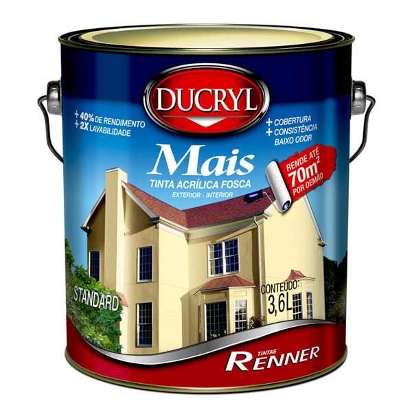 Tinta Acrílica Fosco Standard Ducryl Standard Azul Bahia 3,6L Renner