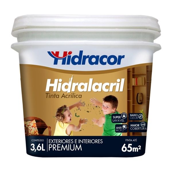 Tinta Acrílica Semibrilho Hidralacril Premium Malva 3,6L Hidracor