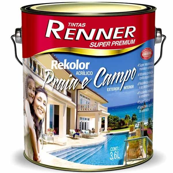 Tinta Acrílica Semibrilho Rekolor Pró Branco Premium 3,6L Renner
