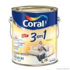 Tinta Látex Premium 3 em 1 acrílica 3,6 litros branco Coral