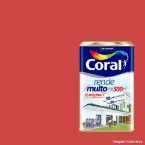 Tinta Látex Rende Muito acrílica 18 litros vermelho cardinal Coral