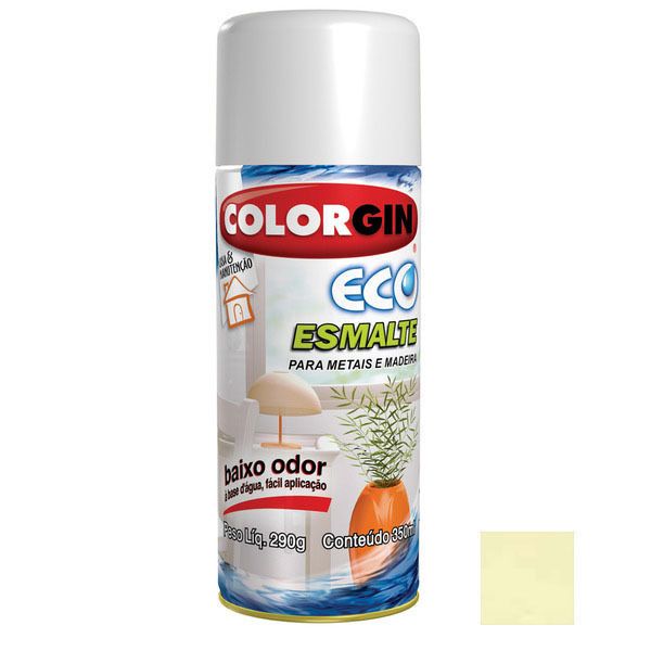 Tinta Spray Eco Esmalte Colorgin Acetinada Amarelo Tigre 350ml