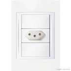 Tomada 10A 1 módulo 250V branco Única Prime Schneider