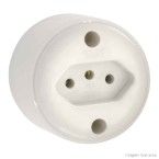 Tomada 10A 250V redonda sobrepor Fame