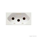 Tomada 10A sem placa branca Siena Alumbra