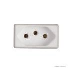 Tomada 2PT T 10A 250V 57115030 branca Tramontina