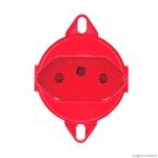 Tomada 2PT 10A 250V vermelha Tramontina