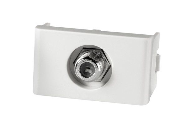 Tomada Coaxial Branca Decor