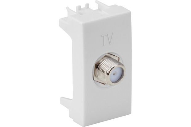 Tomada Coaxial para Tv 75 Ohms Simon 30 Branco