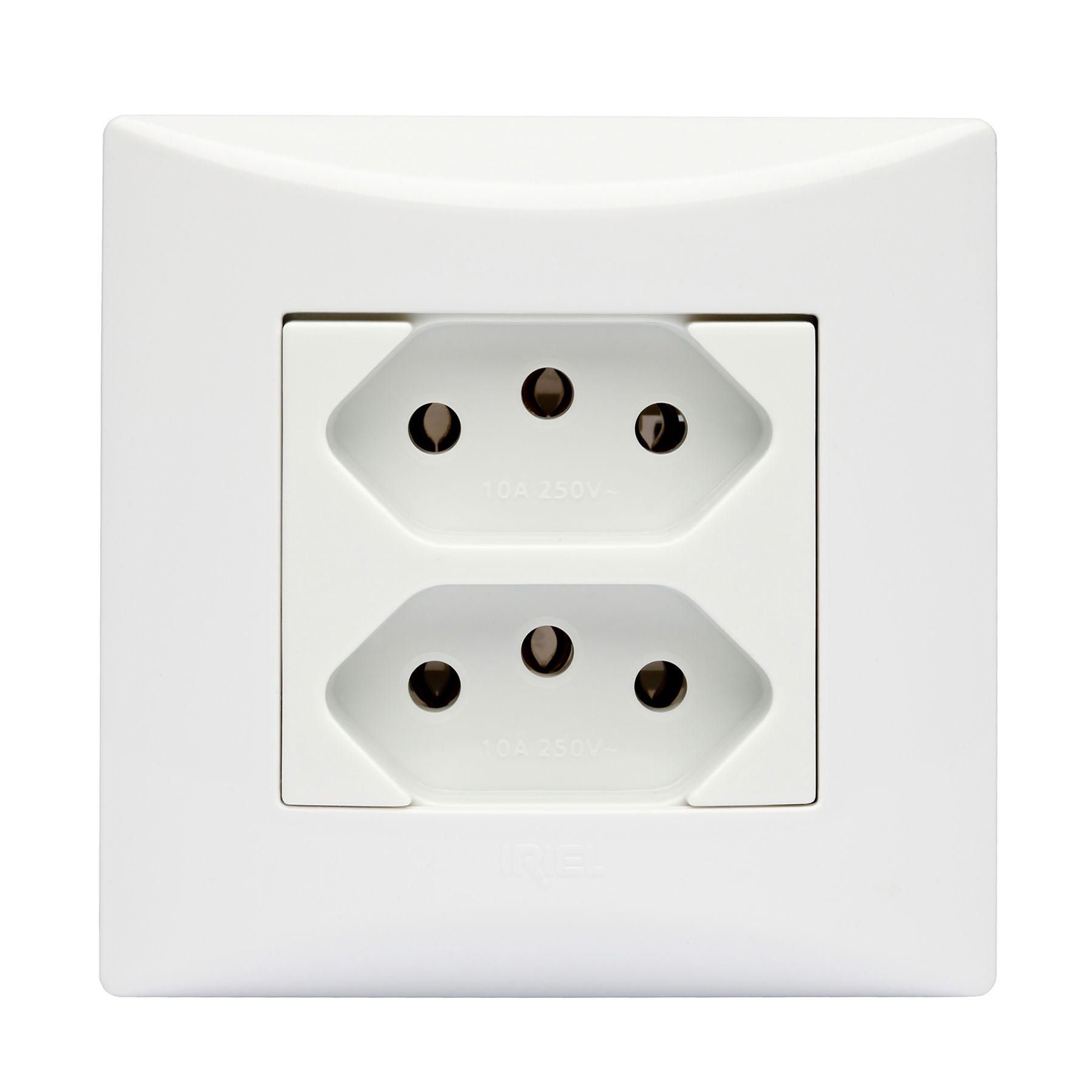 Tomada de Energia 20A 250V Branco Brava Iriel