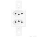 Tomada dupla 20A 250V Blanc 1338 Fame