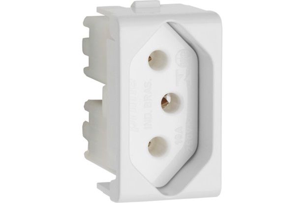 Tomada Padrão 10a Branca Lunar