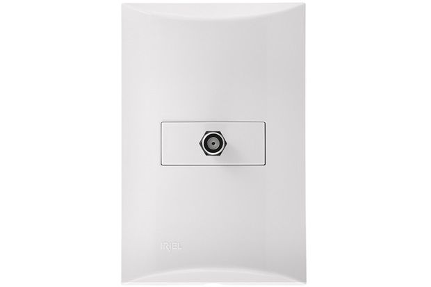 Tomada para Cabo Coaxial 4x2 Brava Branco