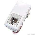 Tomada para telefone RJ11 1 módulo Única branca Schneider