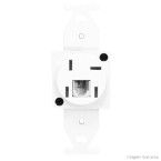 Tomada para telefone RJ11 2 vias Blanc com placa Fame