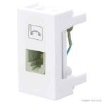 Tomada para telefone RJ11 2 vias Modulare Fame