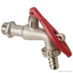 Torneira de jardim esfera para cadeado 1/2 vermelha Wog