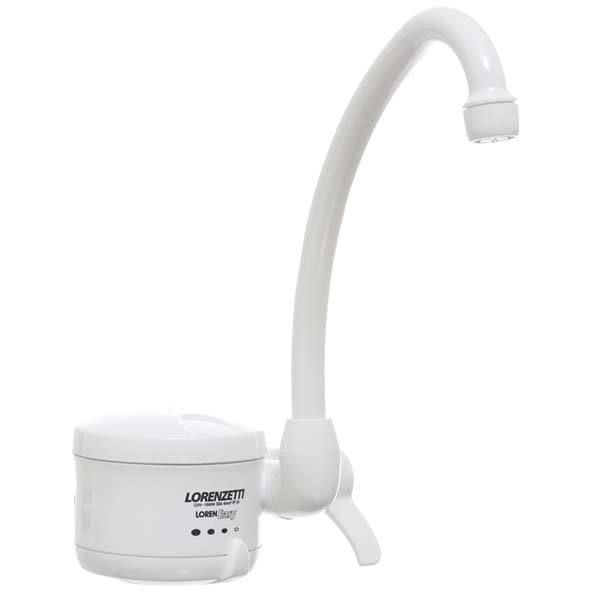 Torneira Elétrica para Parede de Cozinha Bica Alta Branco Easy Lorenzetti