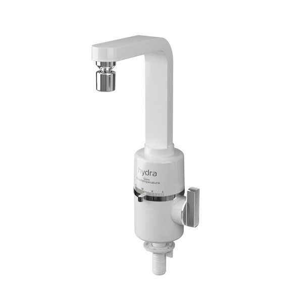 Torneira Elétrica para Pia de Cozinha Bica Alta Branco Slim 4T Hydra Corona