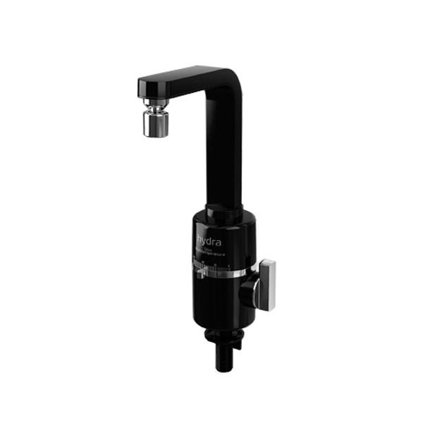 Torneira Elétrica para Pia de Cozinha Bica Alta Preto Slim 4T Hydra Corona