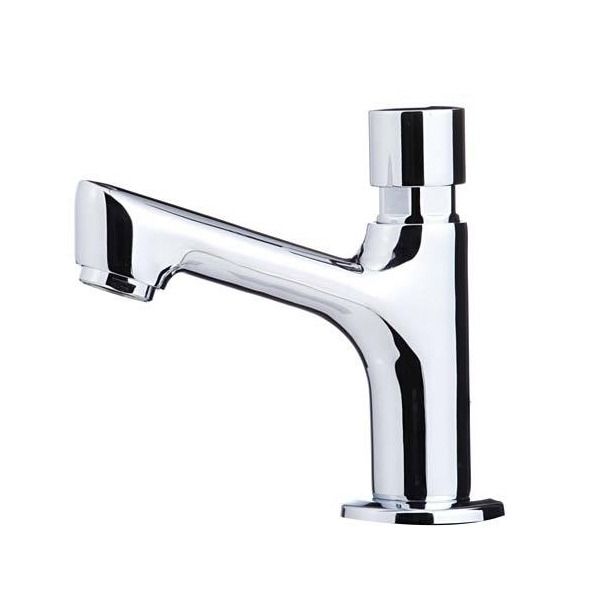 Torneira Fechamento Automático para Pia de Banheiro Bica Baixa Cromado 10060C Meber