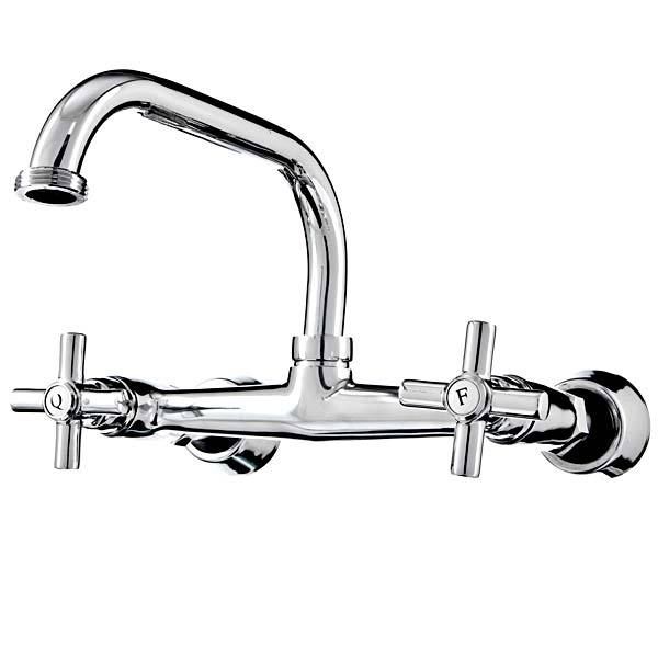 Torneira Misturador para Parede de Cozinha Bica em U Cromado Rocha Romar