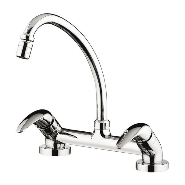 Torneira Misturador para Pia de Cozinha Bica Alta Cromado Easy 1256 C56 Lorenzetti